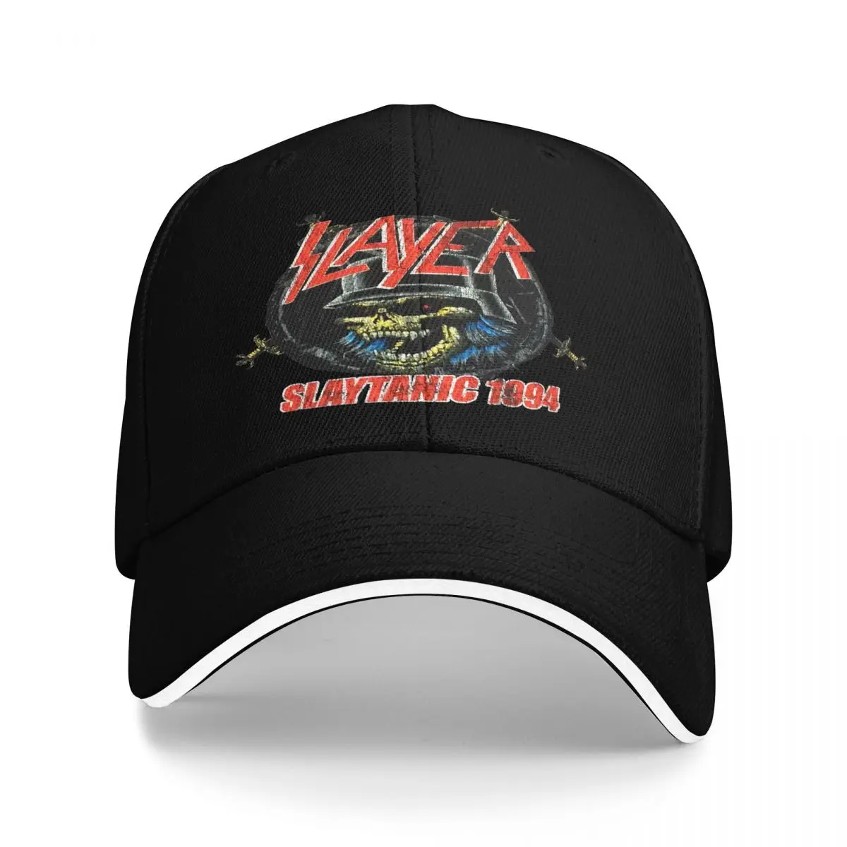Фото Slayer Slaytanic 1994, шляпы с черепом, летняя шляпа, женская кепка, бейсболка, мужская шляпа, бейсболка №2