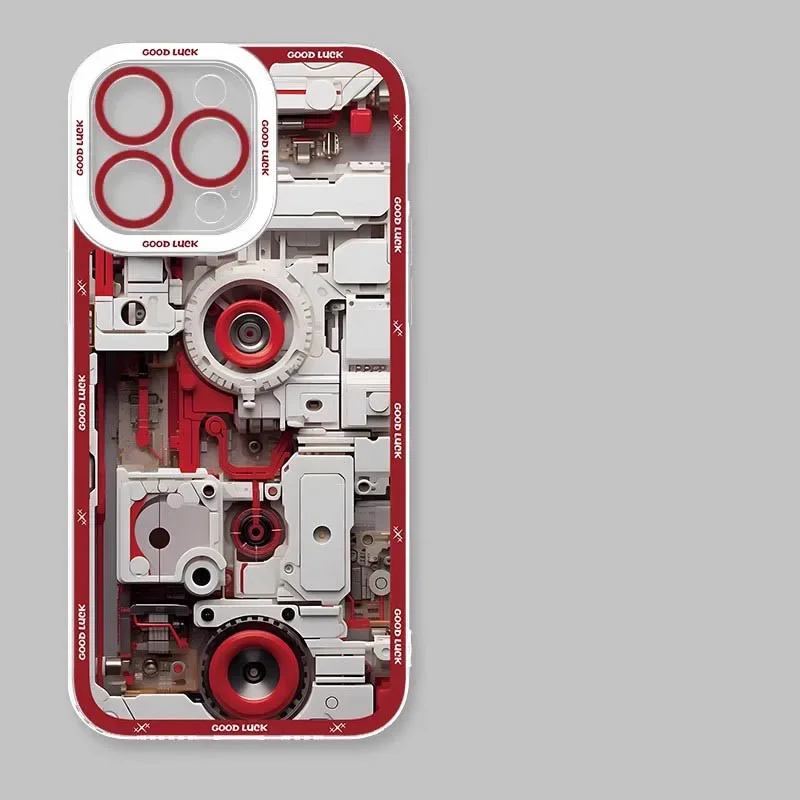 Фото Чехол для телефона Xiaomi POCO X6 X5 M3 X3 NFC X4 GT M4 F5 Pro Mi 11 Lite 5G NE 11T POCO C65 Cover Circuit Board Clear №5