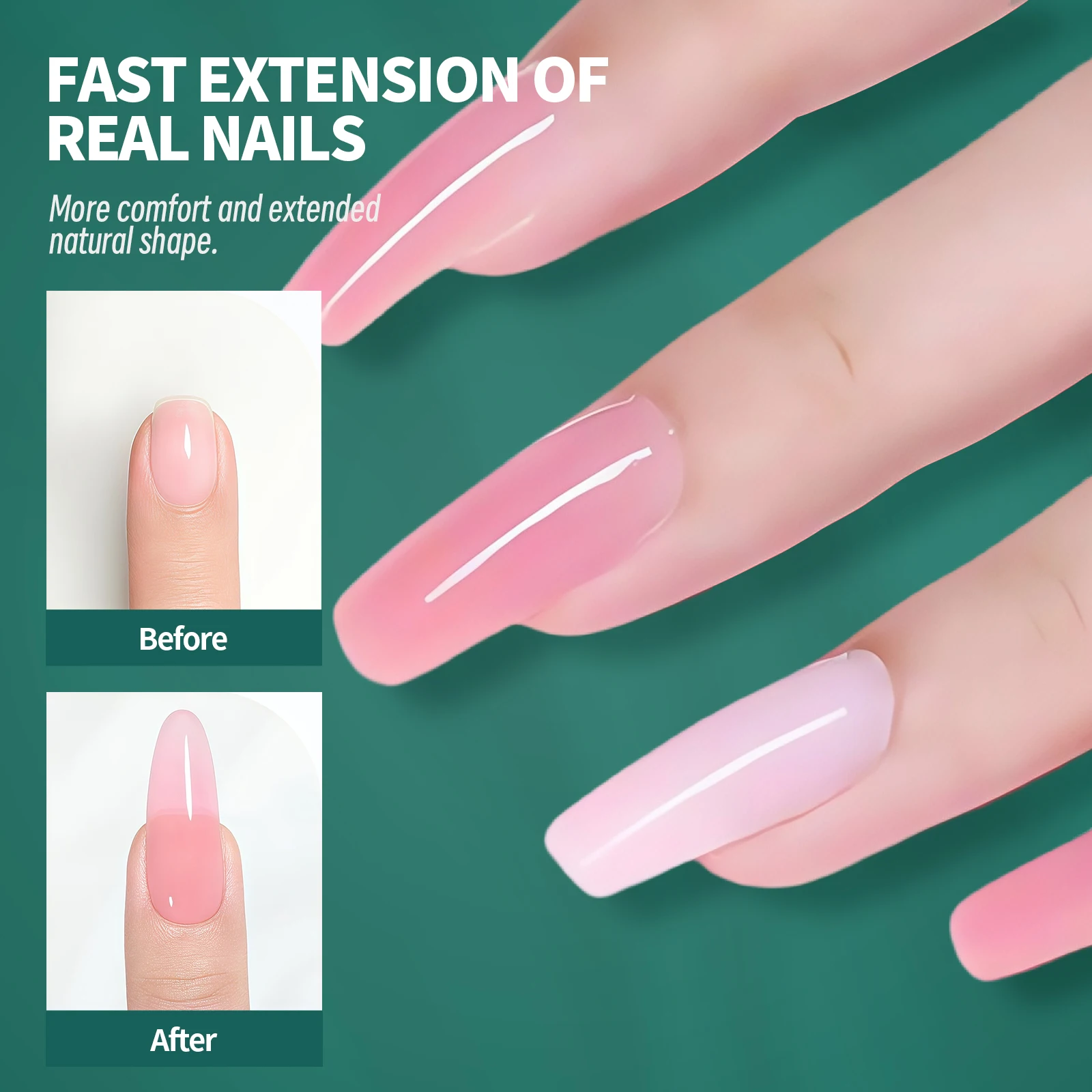 Nailpop Красочные формы двойной формы для набора для наращивания ногтей из поли-геля Многоразовые формы Идеально подходят для самостоятельного дизайна ногтей и использования в салоне (art.: 3920cc395e5ce) - 3920cc395e5ce