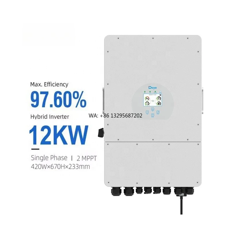 Deye SUN-12K-SG01LP1-EU Высокоэффективный однофазный гибридный солнечный инвертор 12 кВт 14 кВт 16 кВт с аккумулятором для хранения энергии 48 В