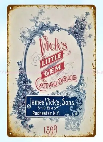 Домашний декор 1899 VICKS семена растений, Каталог овощей, металлический жестяной знак rochester ny
