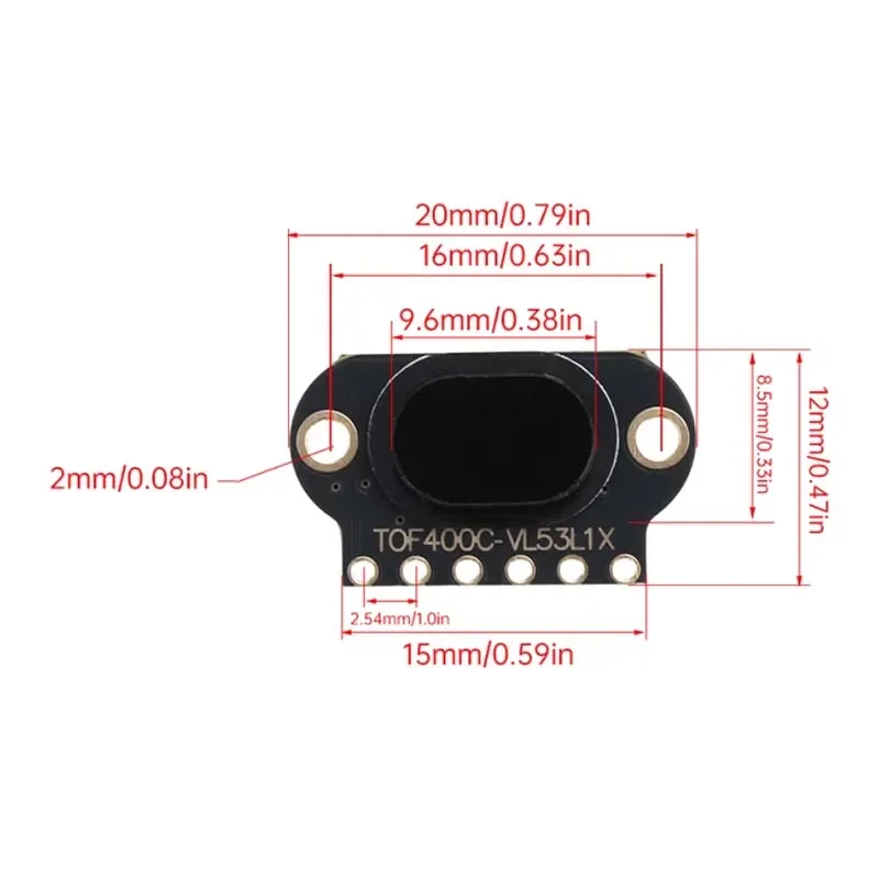 Модуль лазерного датчика дальности TOF400C, расстояние TOF, выход IIC для Arduino VL53L1X (art.: 3920cfaba6fb3) - 3920cfaba6fb3