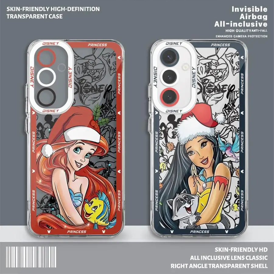 Disney Princess Christmas Phone Case for Xiaomi Mi 11 Lite Poco X3 Pro X3 NFC Redmi 12C 13C 5G 10C 12 10A 9A 11T Pro Cover