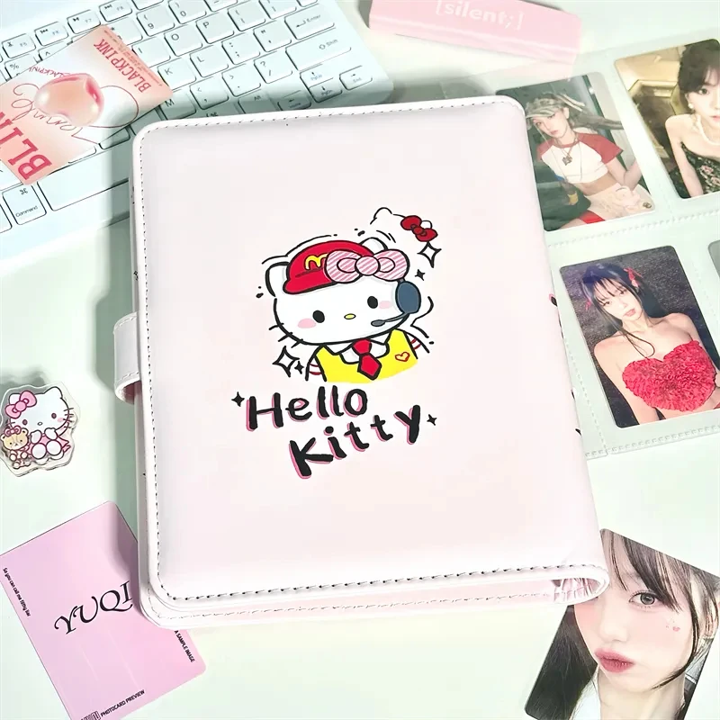 Фото Sanrio, Hello Kitty милый мультяшный KtCat водонепроницаемый альбом для карт A5 Kawaii 3 дюйма маленькая сумка для хранения карт прекрасная наружная отделка домашний декор №3