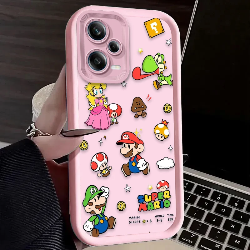 Чехол Super M-Marios Bros для Xiaomi Redmi Note 13 12 11 Pro Plus 4G 5G 12S 11S 10S 10 9 9S Redmi 14C 13C 12C A3 12, задняя крышка (art.: 3920cb3169ed1) - 3920cb3169ed1