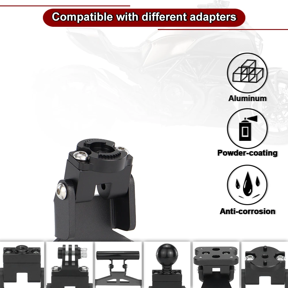 Фото Для Ducati Diavel 1200 2011 2012 2013 2014, аксессуары для мотоциклов, GPS-держатель для телефона, подставка для навигации, удлинитель руля №4