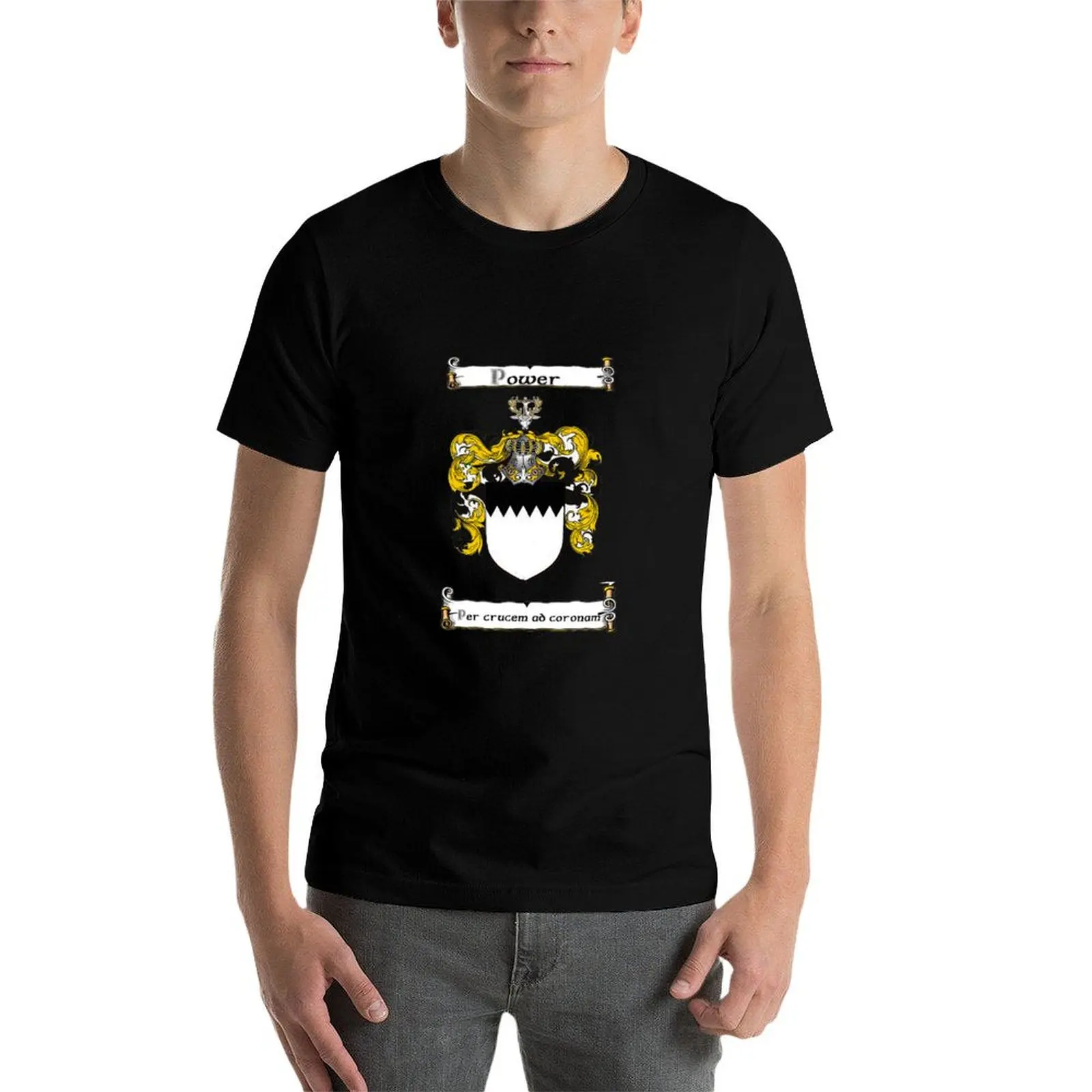 Фото Футболка Power Family Crest and Motto, незаменимая футболка, мужская футболка, футболка большого размера, одежда больших размеров, забавные рубашки для мужчин №4