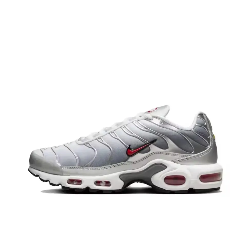 Nike Air Max Plus TN Удобные универсальные повседневные кроссовки, модные мужские и женские кроссовки серого и красного цвета