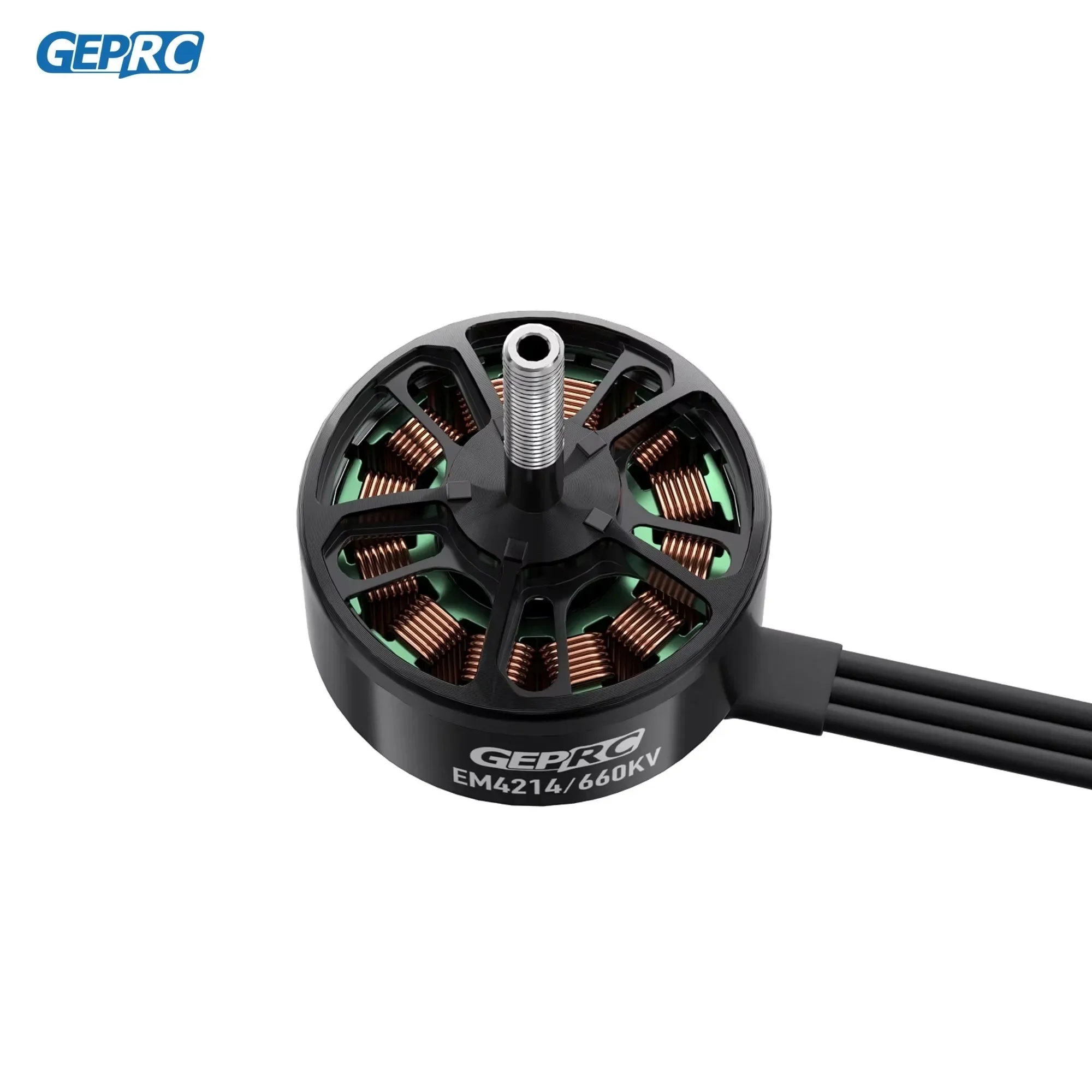 Фото GEPRC EM4214 Двигатель 660KV 80A-100A Бесщеточный двигатель 25,2 В черный с 12-14 дюймов дальнего действия FPV Racing RC Drone Multicopter №5
