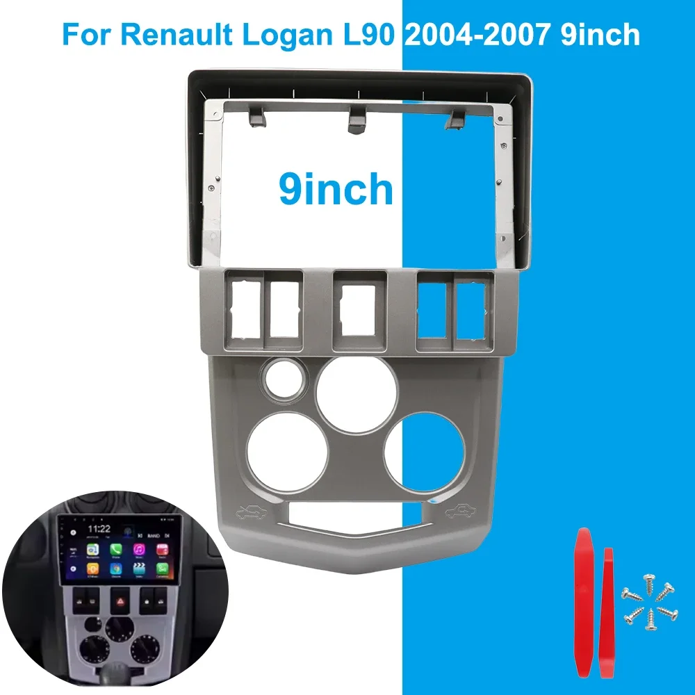 9-дюймовые автомобильные аудио панели для RENAULT LOGAN L90 2004-2007, монтажный комплект автомобильного радиоприемника