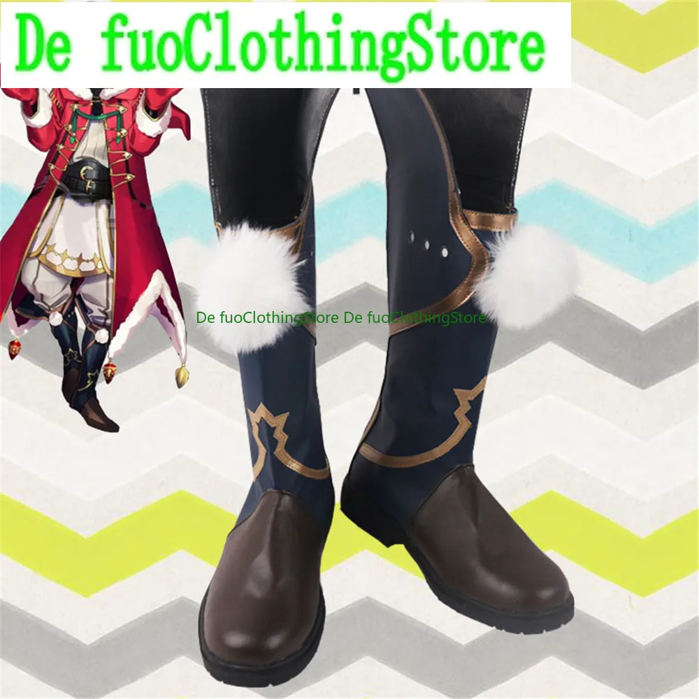 Fire Emblem Tobin The Clueless One Сапоги Обувь для косплея Игра Аниме Карнавал Вечеринка Хэллоуин DefuClothing Магазин обуви