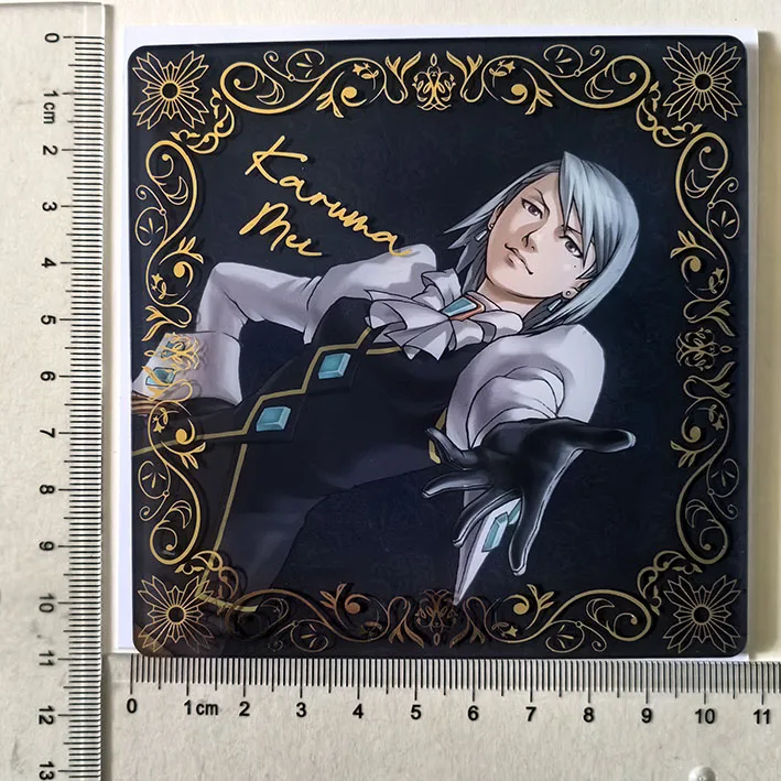 Фото Ace Attorney Miles Edgeworth Yumihiko Ichiyanagi Shi-Long Lang косплей акриловый коврик для чашек мультяшная подставка для чашек Pad подарок на Хэллоуин №2