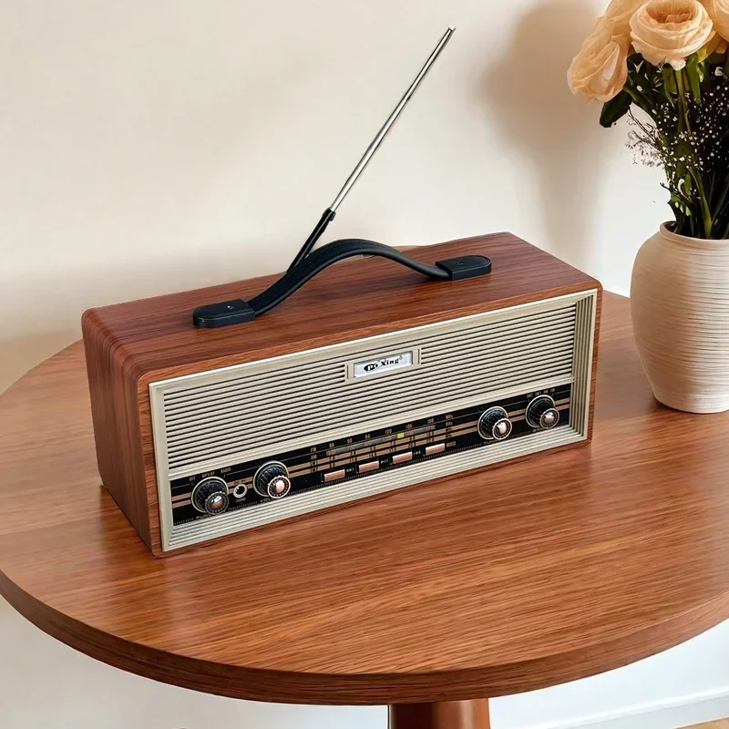 Для Haut-parleur Bluetooth Sans Fil De Bureau En Bois De Style Ancien, радио Multibande SW 3-полосный, Haut-parleur Stéréo P