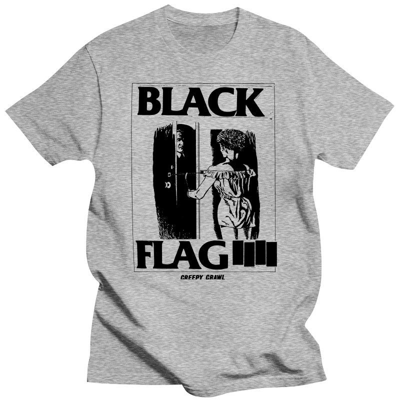 Фото Футболка BAND BLACK FLAG CREEPY CRAWL UNISEX MUSIKBAYAR DI TEMPAT №3