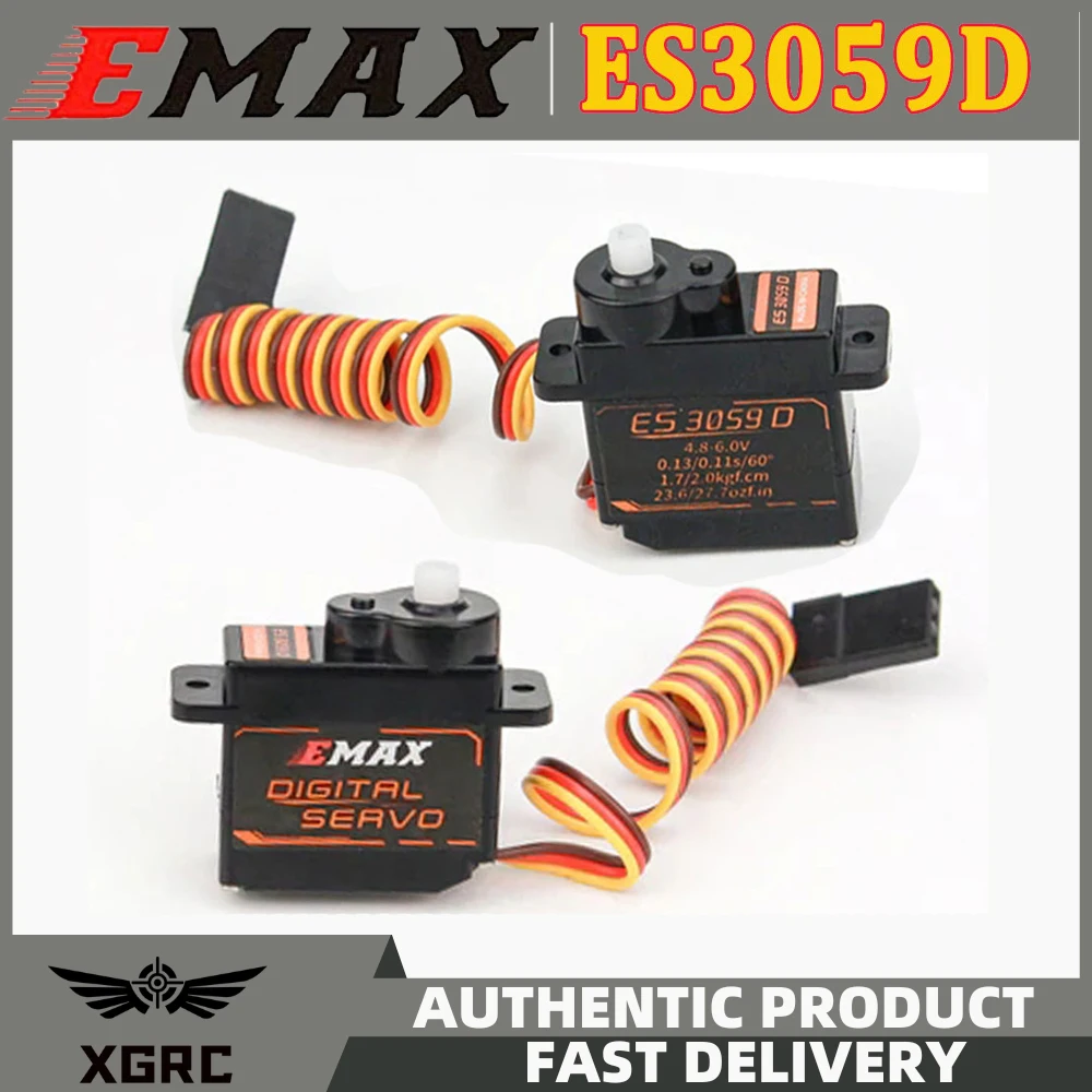 Цифровой сервопривод EMAX ES3059D 9g для вертолетов, радиоуправляемых моделей и роботов, радиоуправляемых самолетов ШИМ, 1 шт.