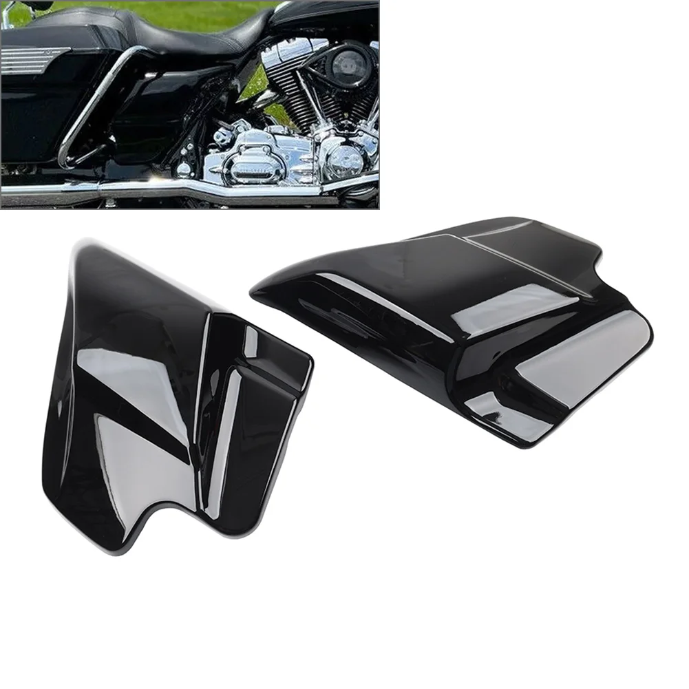 2 шт. глянцевые черные боковые крышки мотоцикла из АБС-пластика для Harley Touring Electra Glide Road King FLH FLHR FLHT FLT 1997-2007