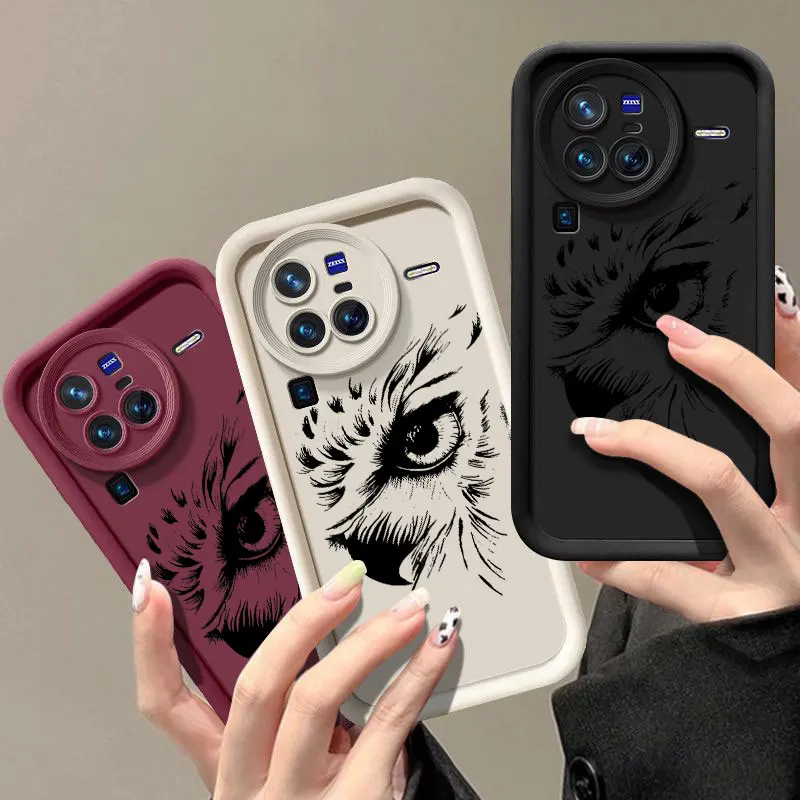Модный чехол с орлиным глазом для VIVO X60 X70 X80 X90 X100 V23 V23E V25 V27E V27 V29 V30 V40, противоударный мягкий чехол