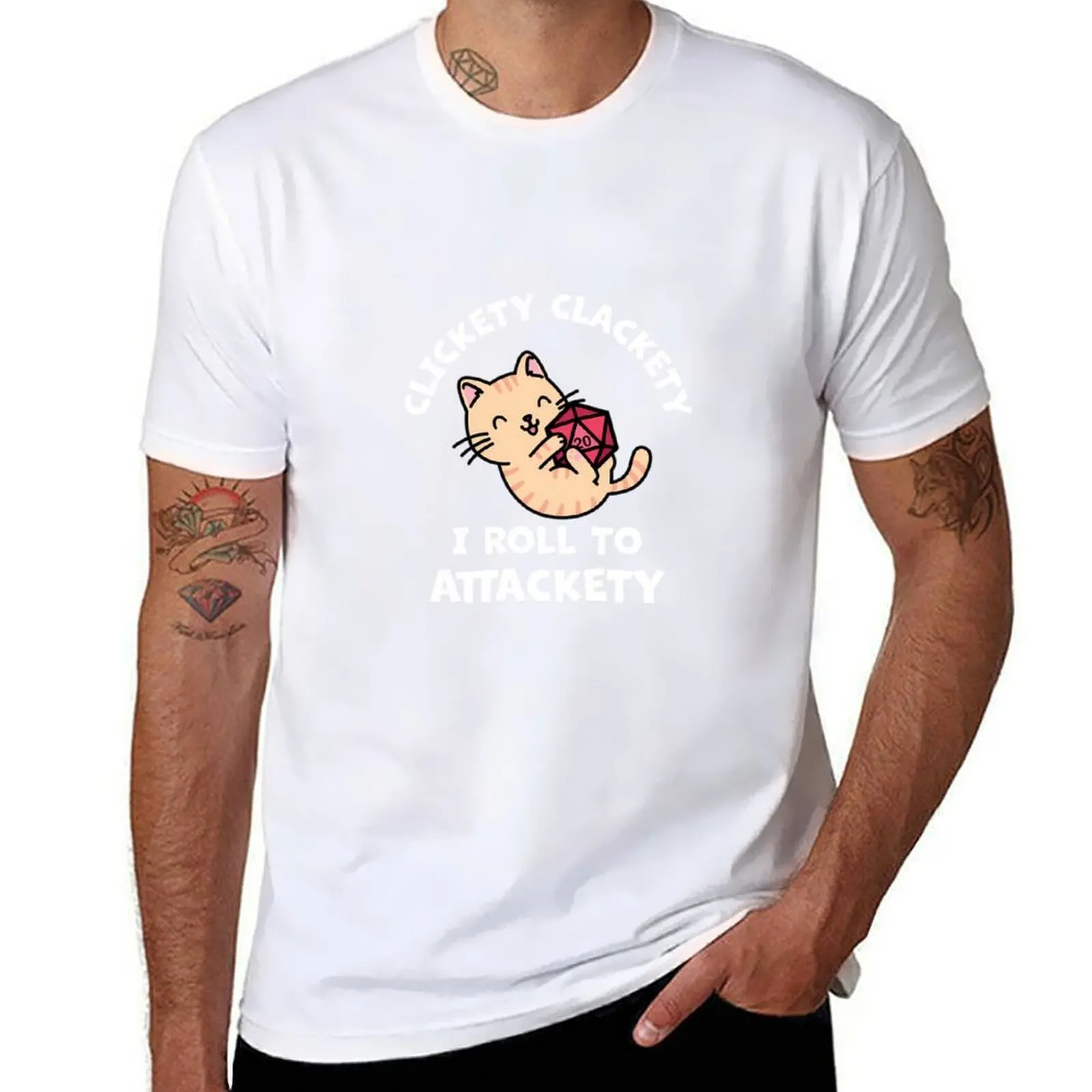 Футболка Clickety Clackety I Roll to Attackety, хлопковая футболка, мужские футболки для мужчин, футболка