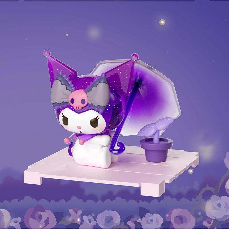 Фото Sanrio глухая коробка Kuromi мечта розы Сад серии микро бокс необычное украшение подарок на день рождения Kawaii аниме периферийный №4