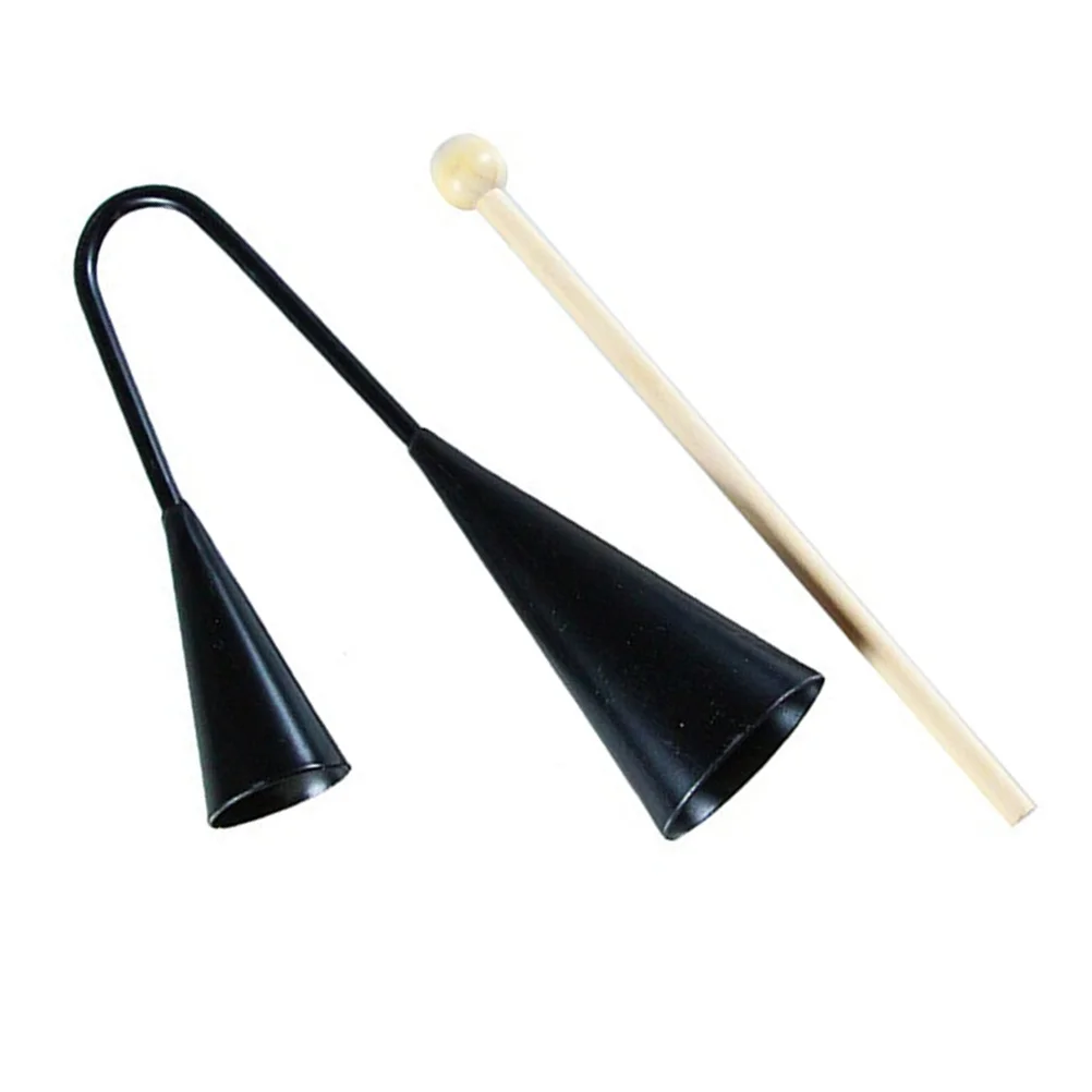 Фото Детский инструмент Agogo Bell Samba Percussion с деревянной палочкой, двухцветный портативный №4