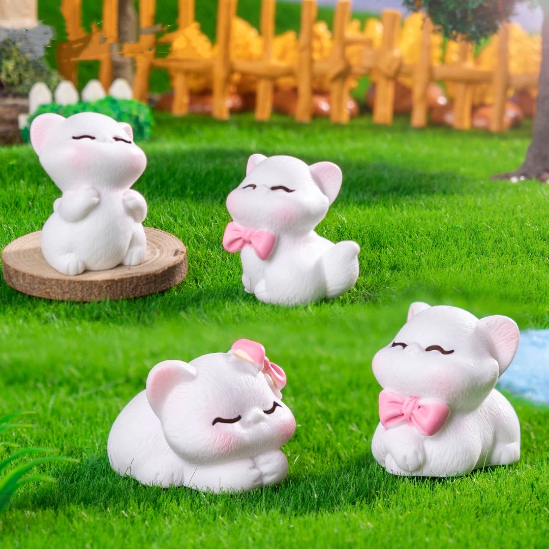 Фото 10 шт. Kawaii котенок миниатюрная статуя изделия из смолы сад миниатюрный микро пейзаж фестиваль атмосфера Maison Baby Cat Шарм №3