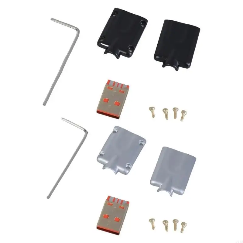 USB -мужской корпус металл с золоты
