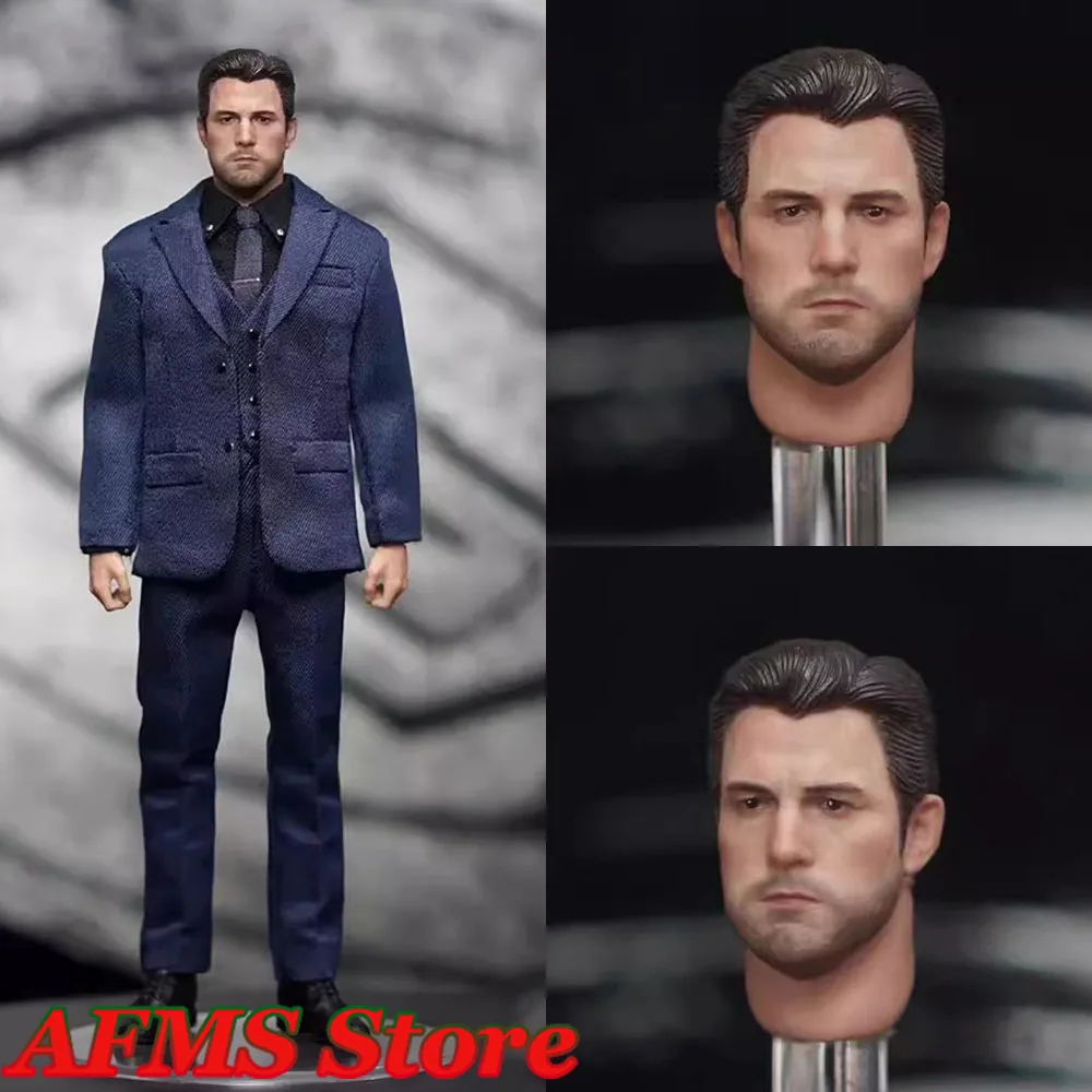 Manipple Studio 1/12 голова Бена Аффлека, скульптура головы аниме Бэтмена, герой, модель подходит для 6 дюймов Mafex, мужской солдат, экшн-фигурки, куклы