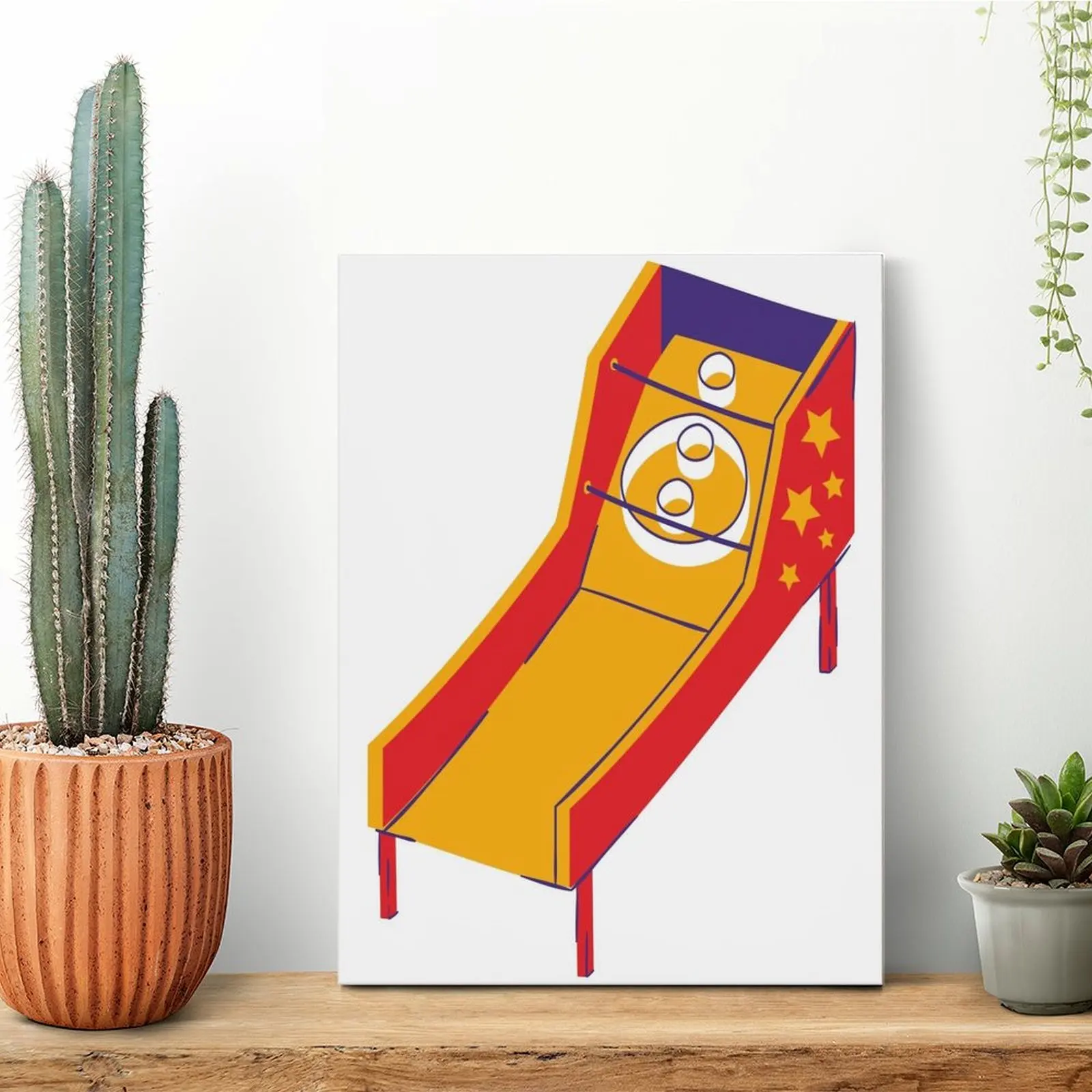 Skee Ball Холст Картина Плакат Украшение Печать Клуб Паб Обрамленные Настенные Картины