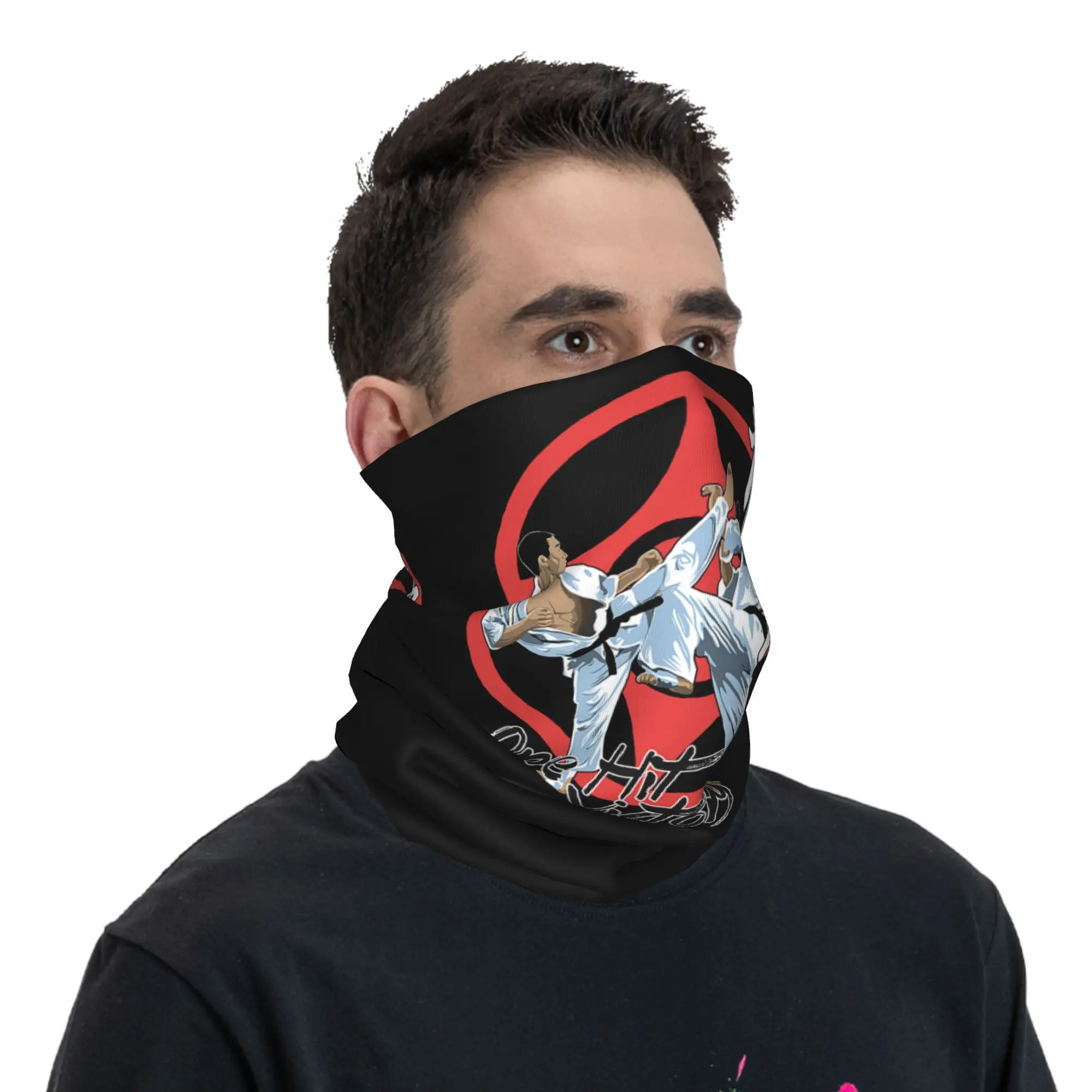Фото Karate Kyokushin Martial Arts Bandana Neck Gaiter Printed Wrap Mask Scarf Multifunction Cycling Scarf Riding Unisex Washable №4
