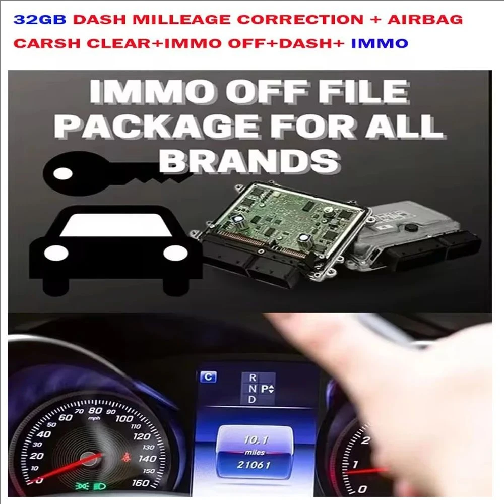 Фото Последняя упаковка 2024 32 ГБ DASH MILLEAGE CORRECTION+AIRBAG CRASH CLEAR+IMMO OFF+ DASH +IMMO SOFTWARES Скачать видео по установке №4