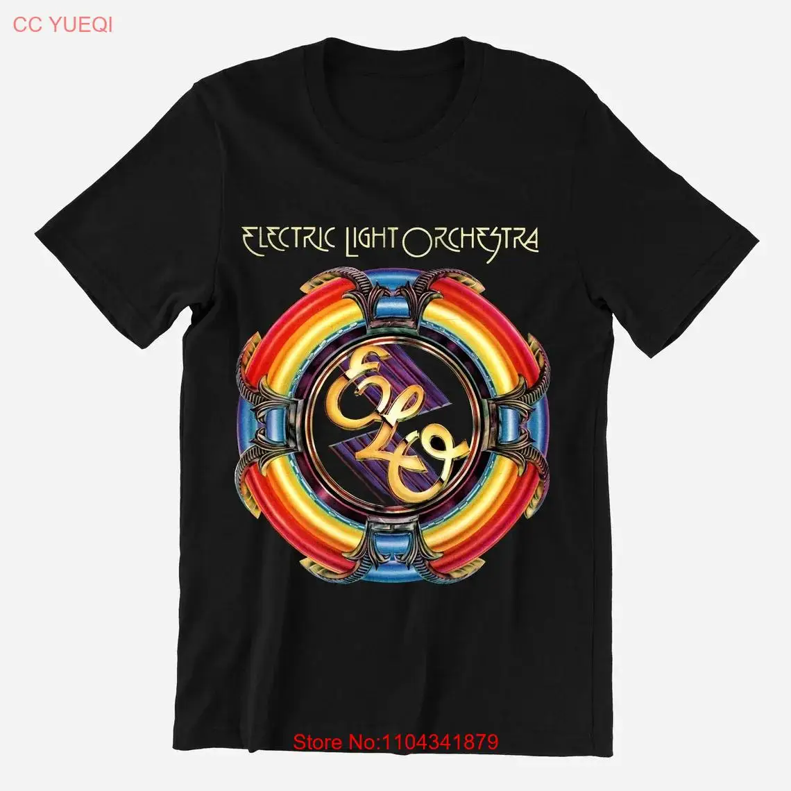 Electric Light Orchestra ELO Band Cotton Black T Shirt For All Size long or short sleeves