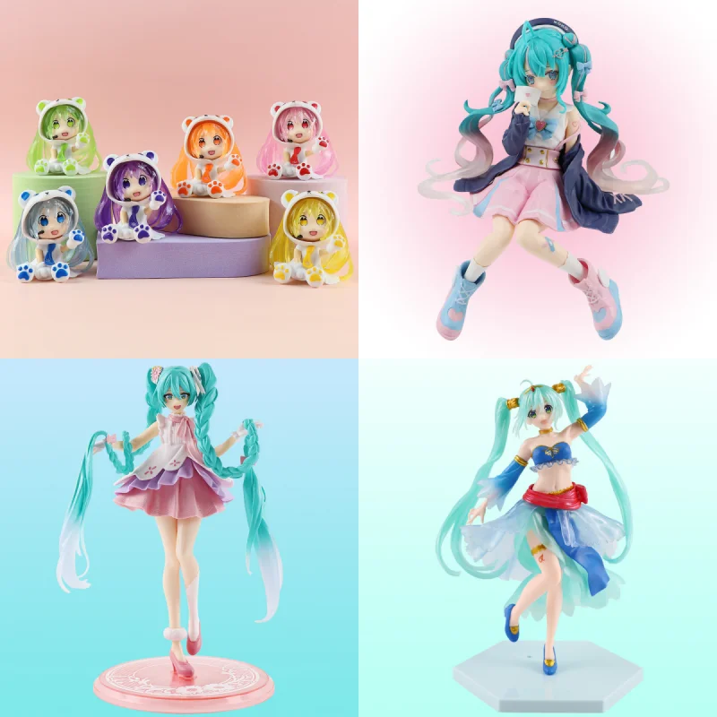 Модель красивой девочки Hatsune Miku, 5-23 см, кукла ручной работы, периферийные украшения из ПВХ, двухмерные украшения, праздничный подарок