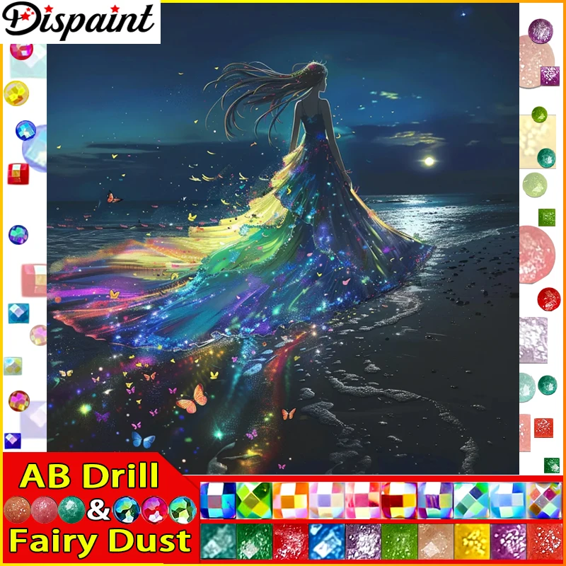 Dispaint Fairy Dust AB Алмазная картина Полная квадратная/круглая дрель 5D DIY 