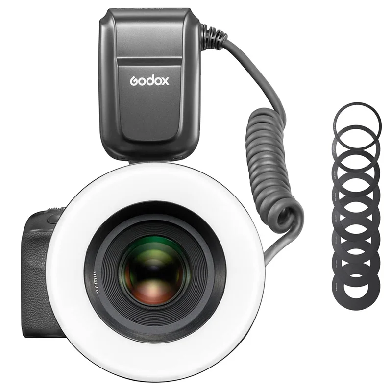 MF-R76 Макрокольцевая вспышка 5000K Кольцевая светодиодная лампа Speedlite Вспышка для Canon Nikon и других DSLR s
