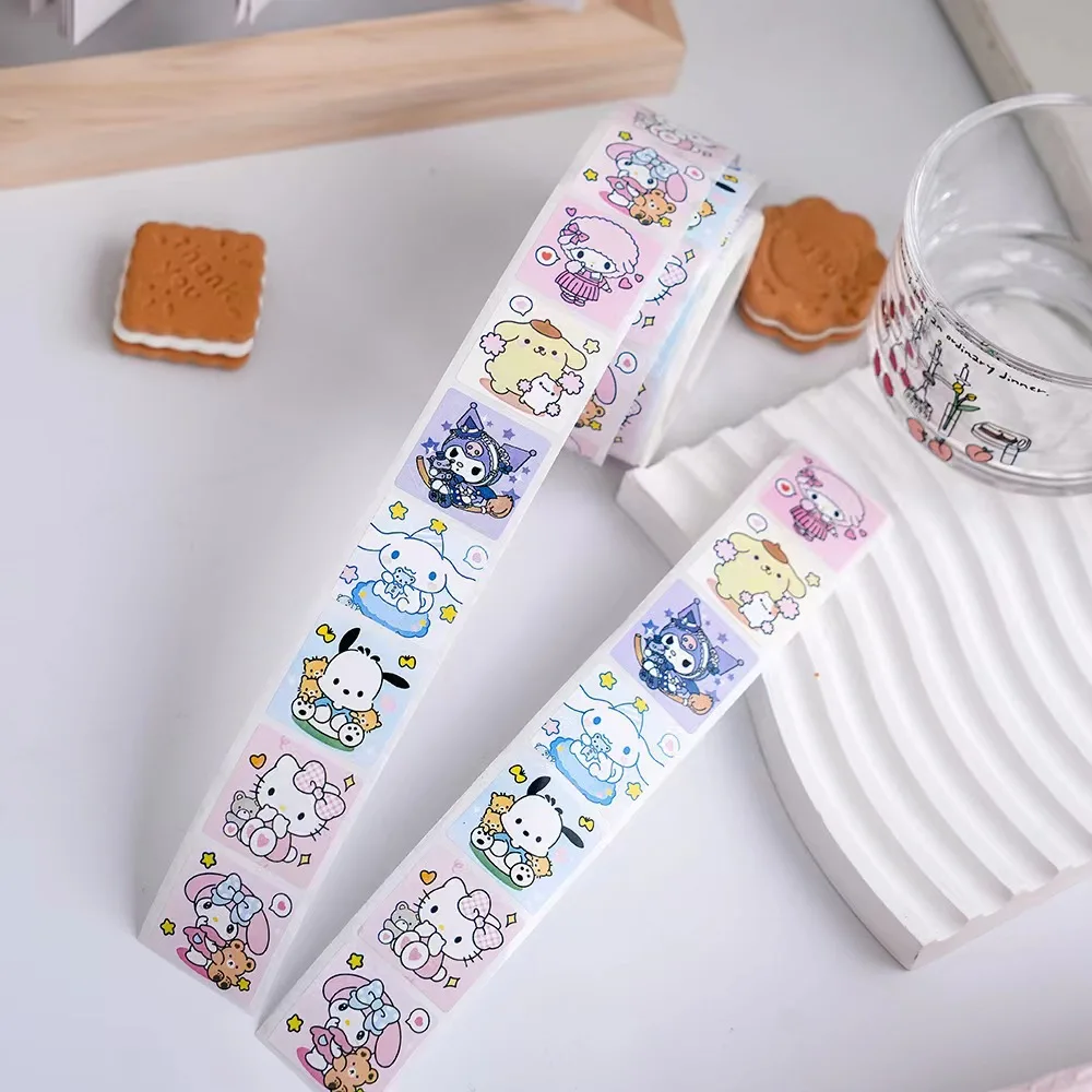 Фото 500 шт. Sanrio милые Kawaii Hello Kitty Kuromi Cinnamoroll искусственные чашки для воды гитары наклейки оптовая продажа №4