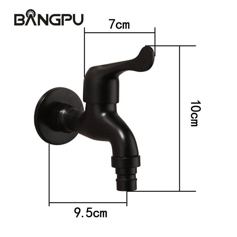 Латунный смеситель с фильтром для воды BANGPU, матовый черный кран с шваброй для бассейна, сада, ванной комнаты, раковины, кухонной раковины, насадки на кран для бассейна (art.: 3920bc296feeb) - 3920bc296feeb