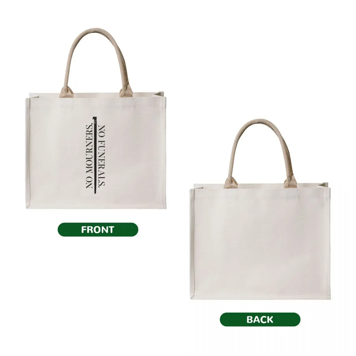 Фото Нет траур, без похорон. Tote Bag сумки-шопперы для женщин Женские сумки женская сумка №2