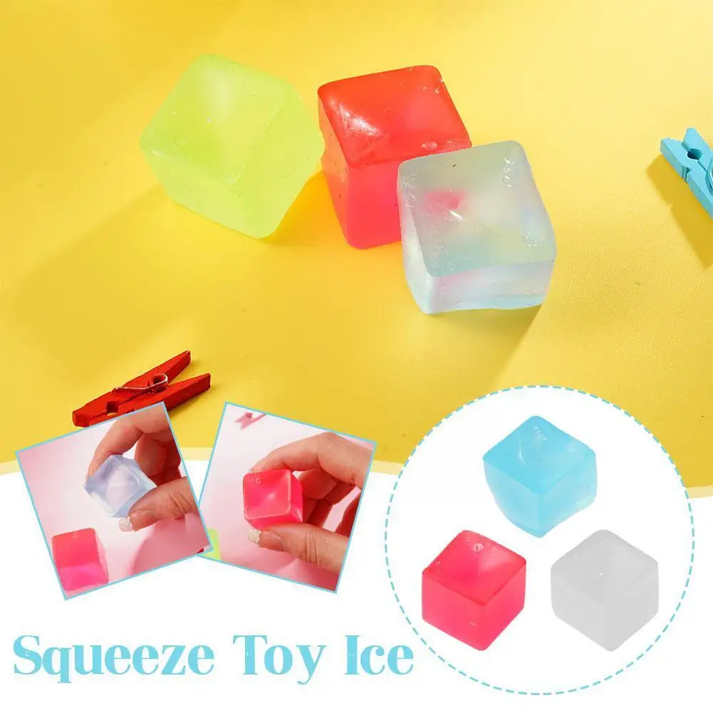 Мини-игрушки Mochi Ice Block, игрушка-антистресс, игрушка-фиджет, кавайная рыба, игрушка, Сжимаемый куб лапы, игрушка для снятия стресса, прозрачная игрушка S9f9