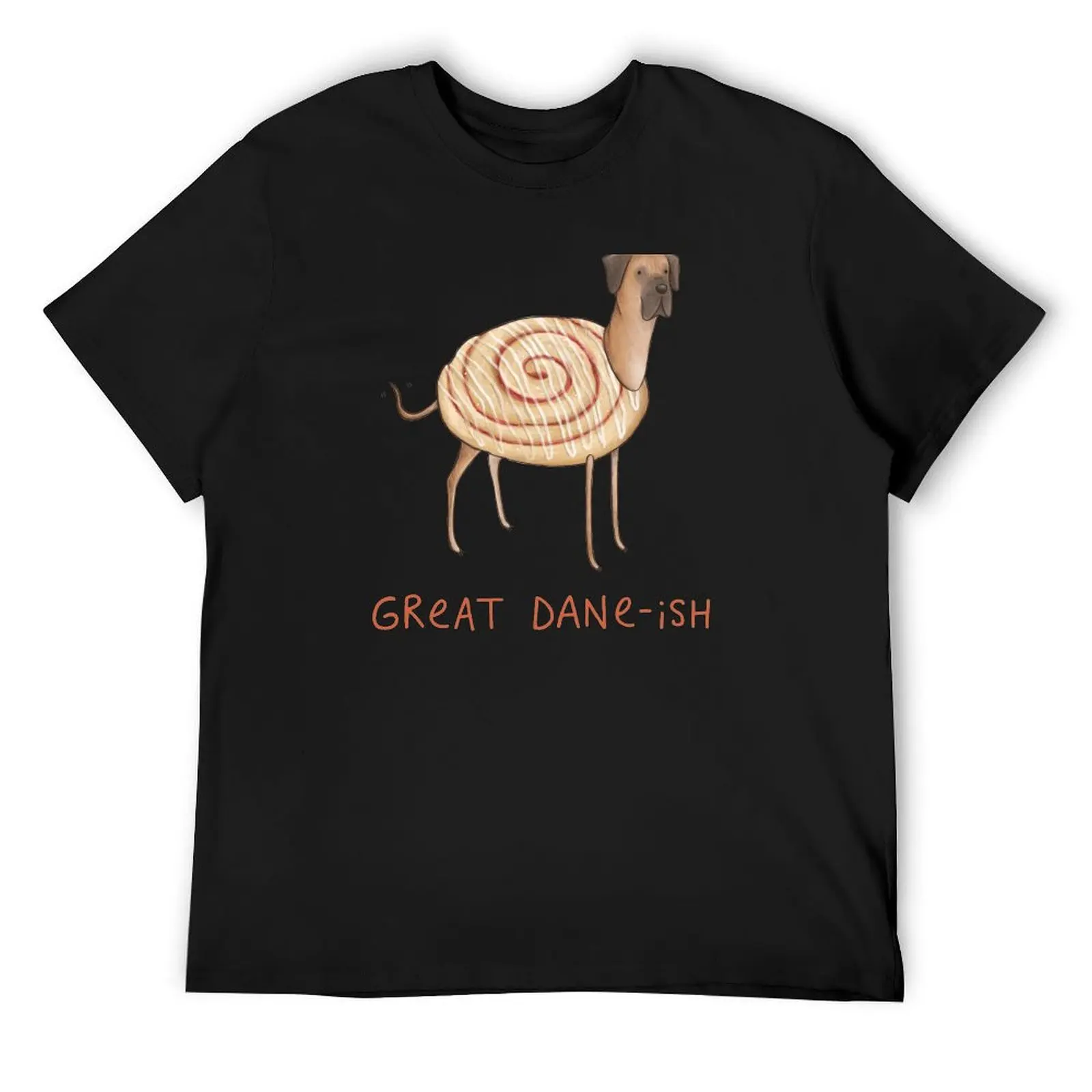 Футболка Gret Dane-ish, винтажная футболка с рисунком, летние топы, облегающие футболки для мужчин