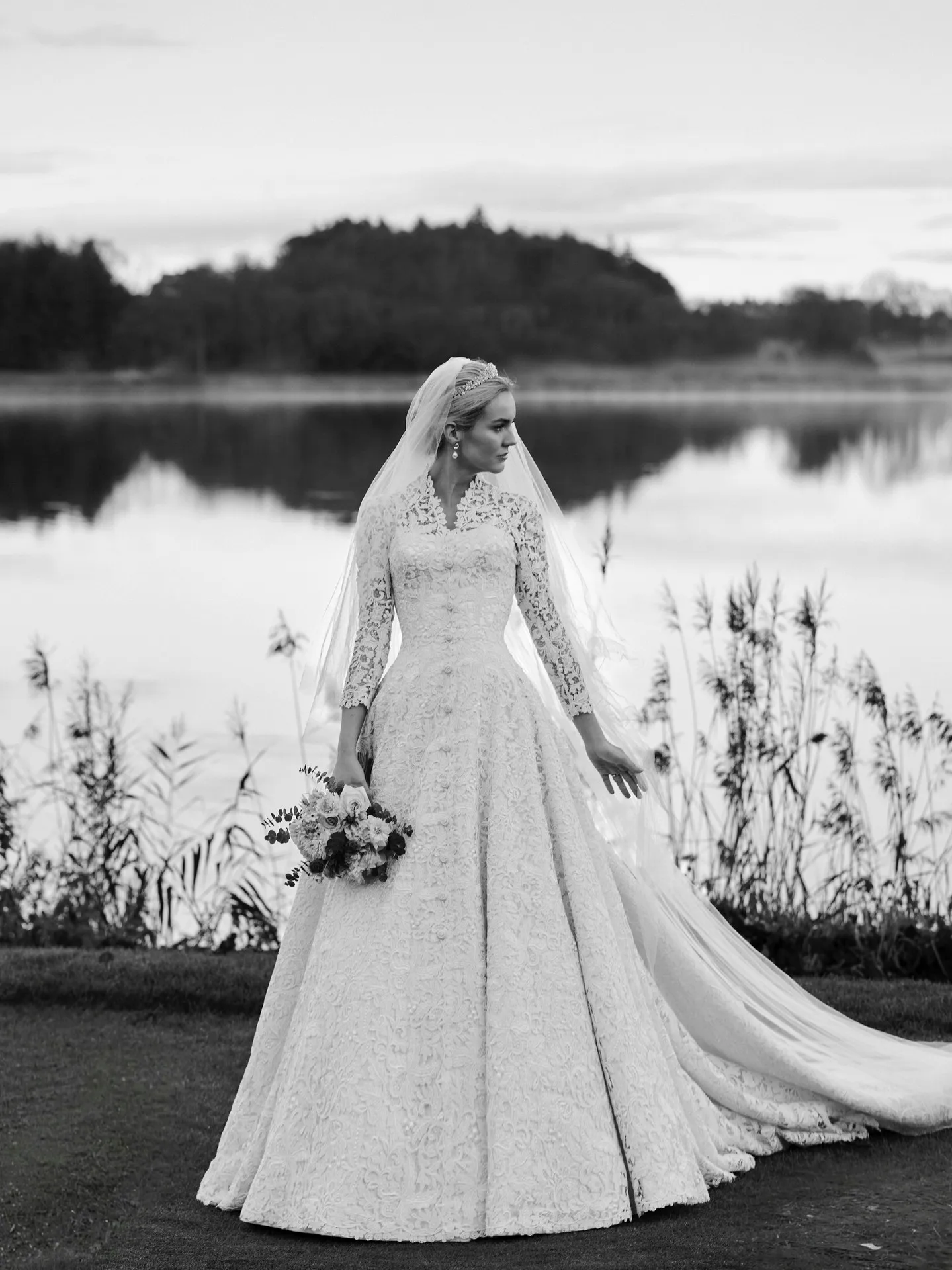 Vestido De Novia Encaje A line Свадебные платья Vestidos Con Mangas Civil Sencillo Y Elegante Белое платье Vintage Alta Costura Свадебные платья