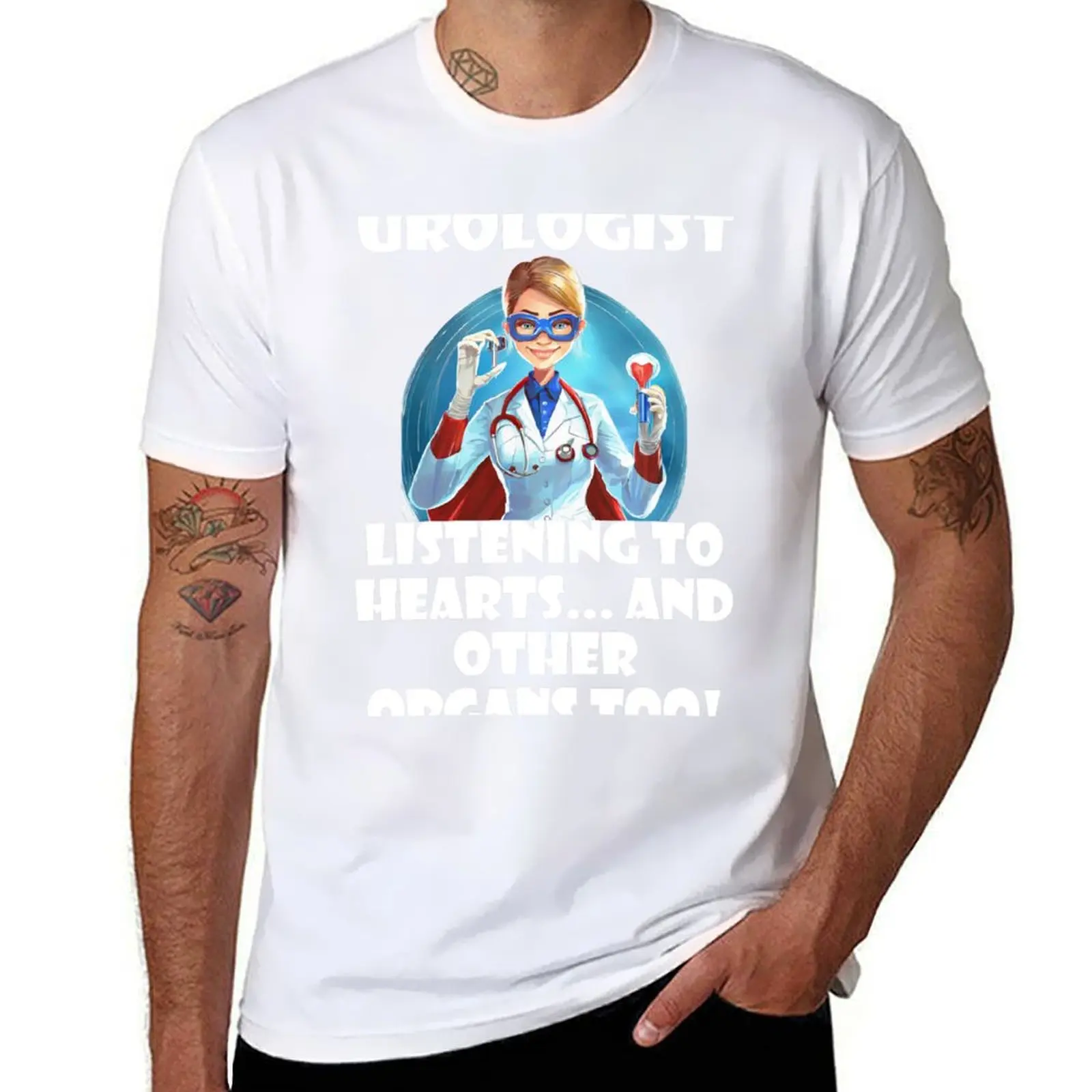 Белая футболка The Organ Whisperer: Urologist Edition, мужская дизайнерская мужская футболка, футболка