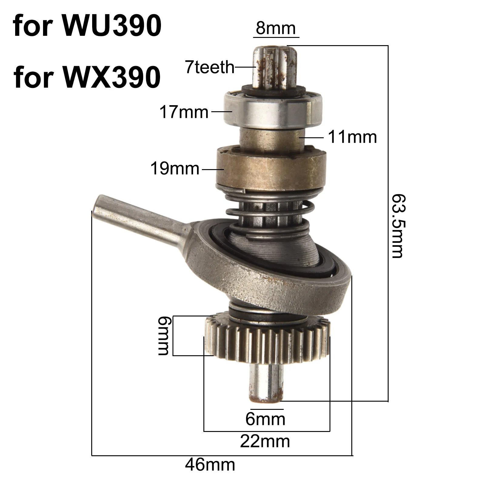 Фото 1 шт. для Worx WU390 WX390 WX390.1 литиевые подшипники молотка, детали поворотного подшипника, металлические электроинструменты 63,5 мм с длительным сроком службы №2