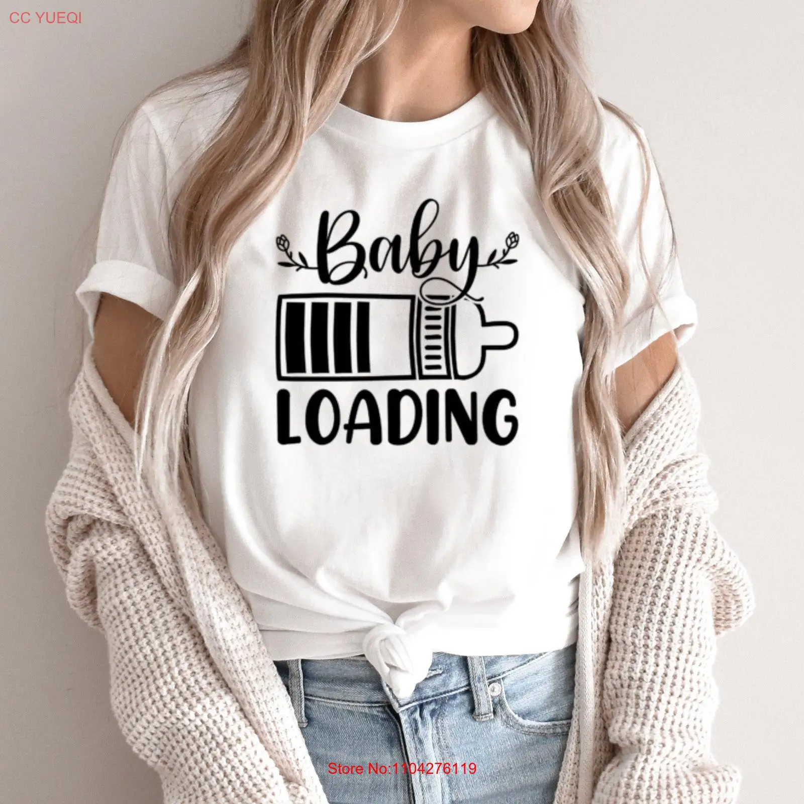 Футболка Baby Loading on the Way с длинными или короткими рукавами
