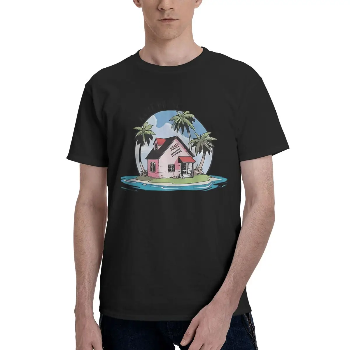 Turtle Island Kame House Аниме 2, 100% хлопок, повседневная дышащая удобная дизайнерская одежда в стиле аниме, мужская забавная рубашка