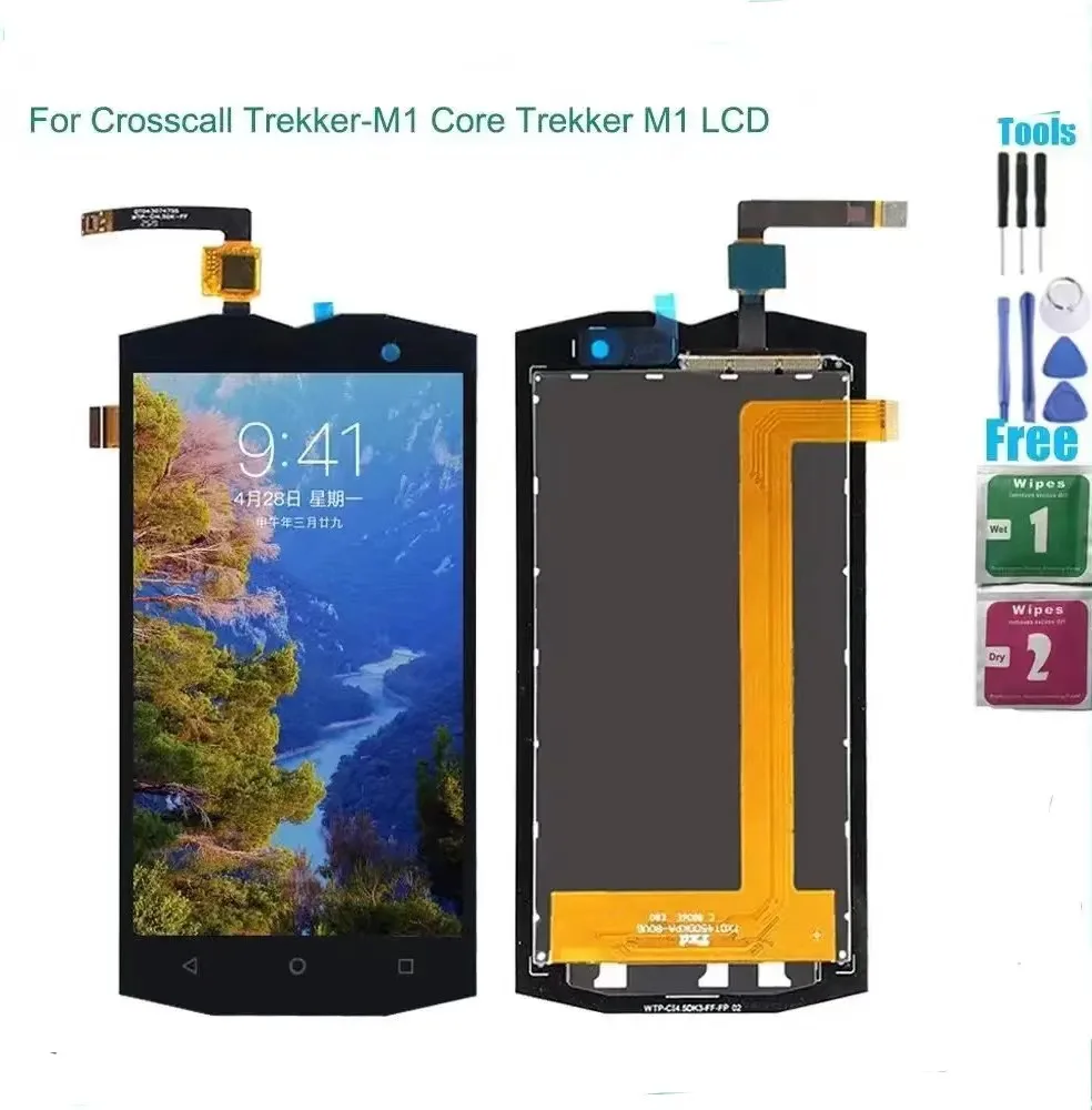 Новый ЖК-дисплей для Crosscall Trekker M1 M1 Core, ЖК-дисплей с дигитайзером сенсорного экрана в сборе, замена с инструментами