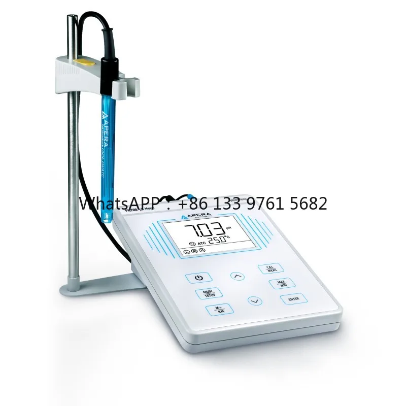 Apera Instruments LLC AI501 PH700 Настольный лабораторный pH-метр 3-в-1 0,01 pH Точность 1-3 точек Автоматическая калибровка PH/температурный электрод