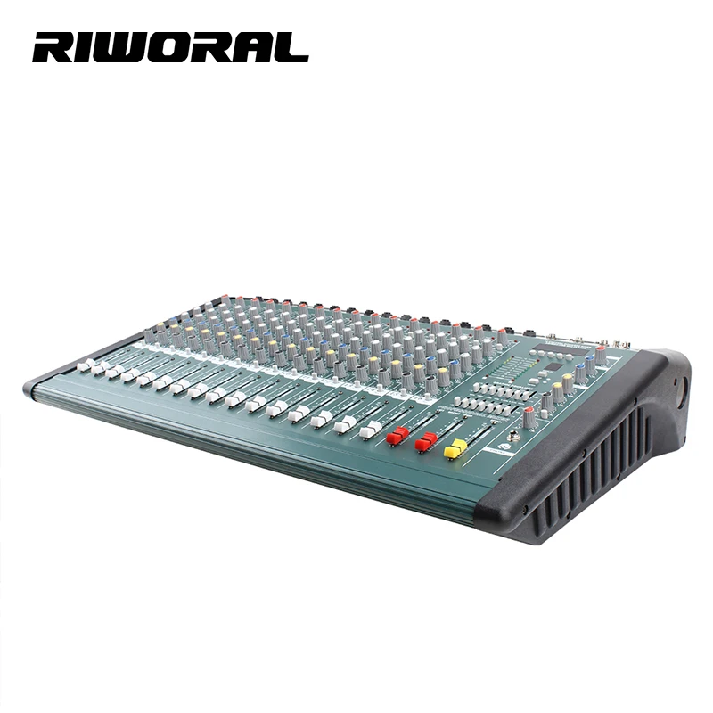 Фото MX1608D Профессиональный 350 Вт 16-канальный USB-контроллер DJ/аудиоконсольный микшер для сцены, домашней музыки, караоке, КТВ №4