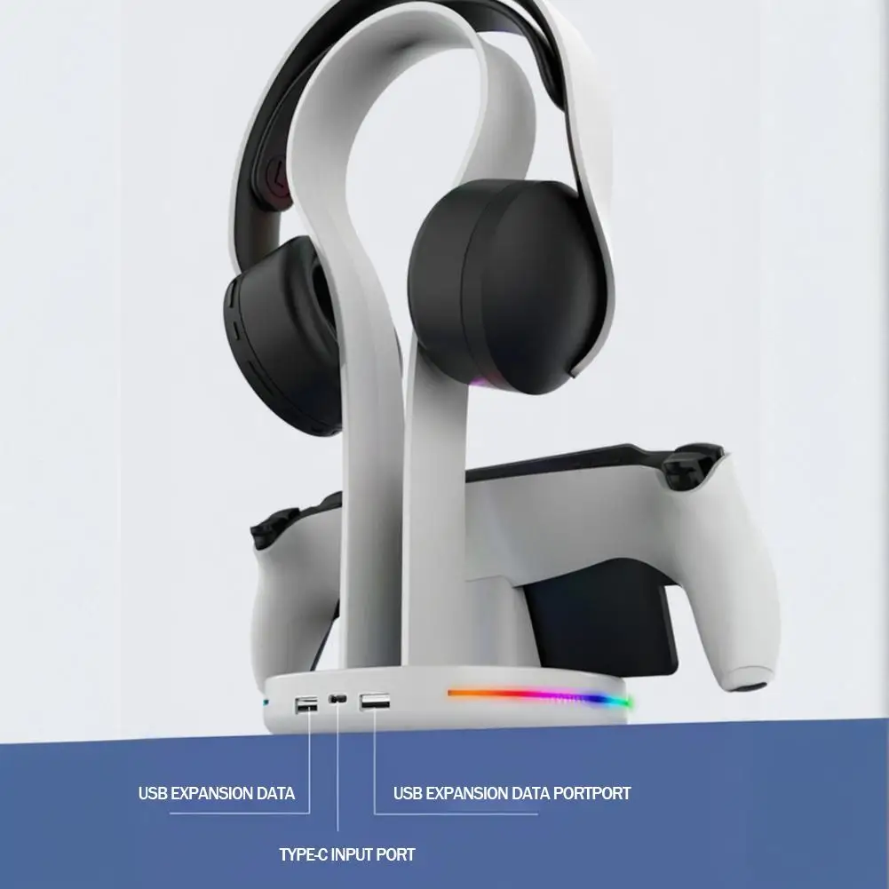 Фото Магнитное зарядное устройство для PS5 с цветным RGB-подсветкой №2