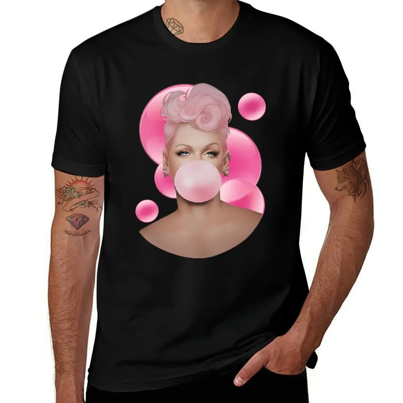 Футболка Pi N K P_Nk P Nk Summer Tour, милые топы с аниме, футболка большого размера, мужские футболки