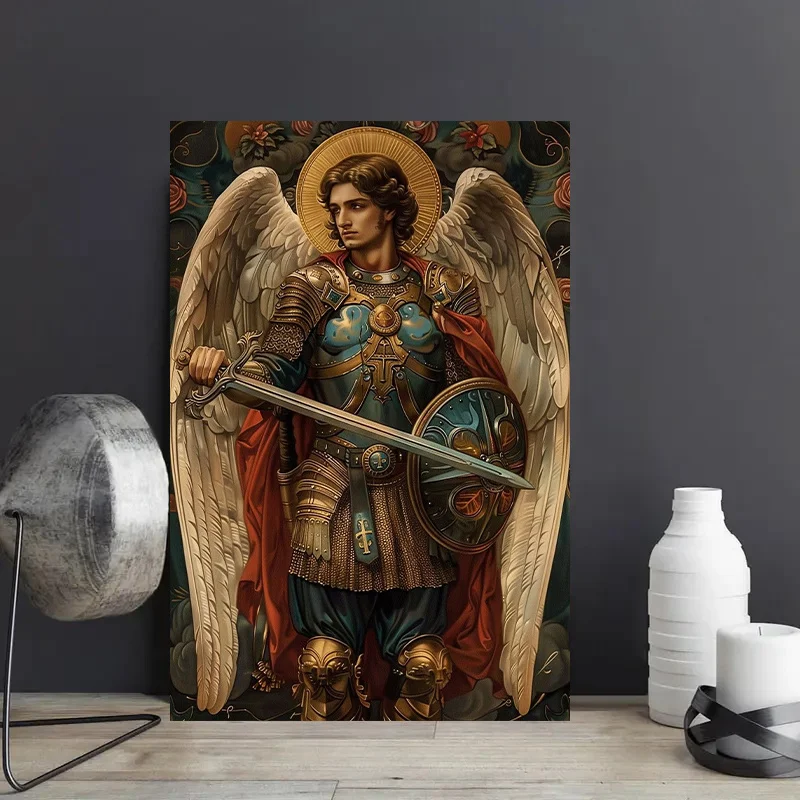 Ангельский воин, картина маслом, печать на холсте, средневековая фантазийная картина, высокое разрешение, водонепроницаемый, устойчивый к выцветанию настенный декор (art.: 3920cbd90cc5f) - 3920cbd90cc5f